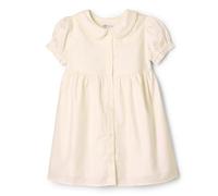 Amazon Essentials x Sofia Grainge Girls' Cotton Sateen Dress with Collar, Ivory, 2 Years