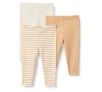 Amazon Essentials x Sofia Grainge Girls' Legging, Pack of 3, Ivory/Light Camel/Stripes, 3 Years