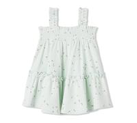 Amazon Essentials x Sofia Grainge Girls' Smocked Cotton Dress, Pale Mint Green Ditsy Floral, 3 Years