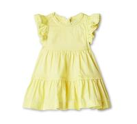 Amazon Essentials x Sofia Grainge Girls' Woven Cotton Sateen Fit & Flare Casual Dress, Light Yellow, 2 Years