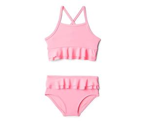 Amazon Essentials x Sofia Grainge Toddlers and Baby Girls' Two-Piece Swimsuit with Crisscross Straps, Multipacks