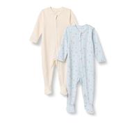 Amazon Essentials x Sofia Grainge Unisex Babies' Cotton Footed Sleepsuit, Pack of 2, Geese/Ivory, Premature