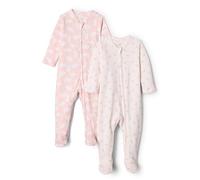 Amazon Essentials x Sofia Grainge Unisex Babies' Cotton Footed Sleepsuit, Pack of 2, Pink Bunny Bear, Premature