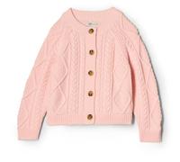 Amazon Essentials x Sofia Grainge Unisex Babies' Fisherman Cardigan Sweater, Light Pink, 18 Months