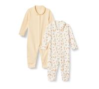 Amazon Essentials x Sofia Grainge Unisex Babies' Footless Sleepsuit, Pack of 2, Pale Yellow/Squirrel Picnic, Premature