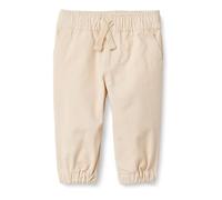 Amazon Essentials x Sofia Grainge Unisex Babies' Relaxed-Fit Cotton Stretch Twill Pull-On Jogger Trousers, Light Beige, 24 Months