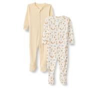 Amazon Essentials x Sofia Grainge Unisex Babies' Snug-Fit Cotton Footed Pyjamas, Pack of 2, Ivory Squirrel Picnic, 18 Months