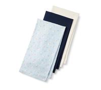 Amazon Essentials x Sofia Grainge Unisex Babies' Swaddle Blanket, Muslin Cloth 107 cm x 107 cm, Pack of 3, Geese/Ivory/Navy, One Size