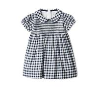 Amazon Essentials x Sofia Grainge Unisex Kids' Mummy & Me Cotton Sateen Dresses, Navy Gingham, 4 Years