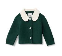 Amazon Essentials x Sofia Grainge Unisex Kids' Peter Pan Collar Sweater Jacket, Dark Green, 4 Years