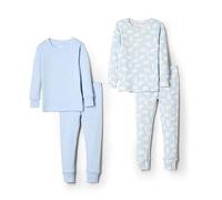 Amazon Essentials x Sofia Grainge Unisex Kids' Snug-Fit Cotton Pyjamas, Pack of 2, Light Blue/Polar Bear, 4 Years