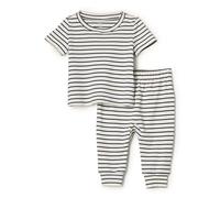 Amazon Essentials x Sofia Grainge Unisex Toddlers and Babies' Cotton Knit Short-Sleeve Shirt & Trousers Set
