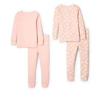 Amazon Essentials x Sofia Grainge Unisex Toddlers' Snug-Fit Cotton Pajamas, Pack of 2, Pink/Polar Bear, 4T