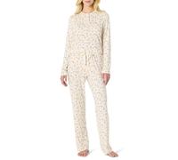 Amazon Essentials x Sofia Grainge Women's Long Sleeve Henley Pyjama Set, Ivory Squirrel Picnic, XXL