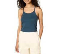 Amazon Essentials x Sofia Grainge Women's Micro-Ribbed Cropped Camisole, Dark Navy, XL