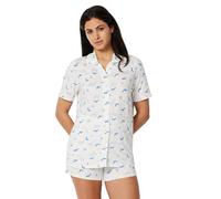 Amazon Essentials x Sofia Grainge Women's Mommy and Me Short Sleeve Pyjama Set, Ivory Whales, L