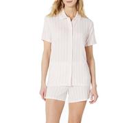 Amazon Essentials x Sofia Grainge Women's Mommy and Me Short-Sleeve Summer Pyjama Set, Pale Pink Bold Stripe, L