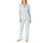Amazon Essentials x Sofia Grainge Women's Stretch Modal Long-Sleeve and Full-Length Bottom Pyjama Set, Light Blue Elephants, XL