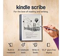 Amazon Kindle Scribe (32 GB) - Redesigned display with uniform borders. Now write directly on books and documents. With built-in notebook summarisation. Includes Premium Pen - Tungsten Grey