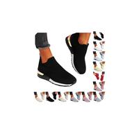 amazon outlet clearance uk Slip on Trainers Womens High Top Running Shoes Lightweight Wide Fit Wedge Trainers Casual Non-Slip Sneakers Breathable Mesh Orthopedic Shoes Soft Sole Gym Shoes Round Toe