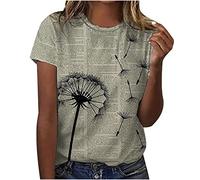 Amazon Outlet Today 2023 Summer Tunic Tops UK Workout Tunic Blouse Vintage Floral Print Loose Fit Tshirts Sale Clearance Laides Short Sleeve Blouse Holiday Plus Size Tee Shirts