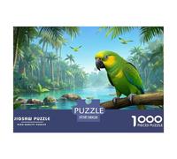 Amazon Parrot 1000 Piece Wildlife Paper Jigsaw Puzzle 100% Recycled Cardboard Beautiful Decoration for Adults And Kids 38x26cm/1000pcs