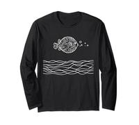 Amazon Puffer Line Art Fish Lover Long Sleeve T-Shirt