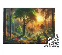 Amazon Rainforest Sunset 1000-Piece Puzzle for Adults, 70x50cm/1000pcs, Smooth White Pieces for Easy Handling; for Relaxed Evenings at The Table
