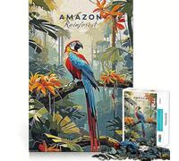 Amazon Rainforest Travel Adult Jigsaw1000 Pieces Mind Boost Game Premium Laser Cut Quality Relaxing Indoor Group Activity (38x52cm)