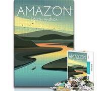 Amazon River 1000 Pieces Jigsaw Puzzles For Teens And Adults,Stress Reliever Difficult Challenge Enhance Love between Couples 50x75cm