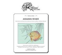 Amazon River. Blackwork and Cross Stitch Design by Valentina Sardu for Ajisai Designs