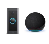 Amazon Video Doorbell & Echo Dot (5th Gen) Smart Speaker with Alexa Bundle, Black
