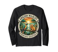 Amazon Wildlife Rainforest Adventure Vintage Jungle Brazil Long Sleeve T-Shirt