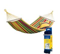 Amazonas Aruba Vanilla Single Spreader Bar Cotton Weatherproof Garden Hammock With Tree Straps