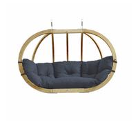 Globo Double Royal Wooden Cushion Egg Hanging Chair - Anthracite amazonas Grey One Size