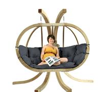 Amazonas Globo Royal Double Hanging Egg Chair & Stand Set - Anthracite Grey