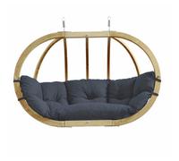 Amazonas Globo Royal Wooden Double Hanging Egg Chair Cushion Anthracite