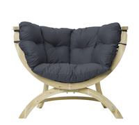 Amazonas Globo Siena Uno Garden Sofa - Weatherproof Wood, Single Seat in Grey amazonas Grey