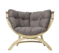 Amazonas Globo Siena Uno Garden Sofa - Weatherproof Wood, Single Seat in Taupe amazonas Taupe