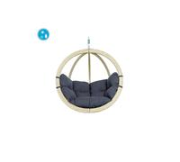 Amazonas Globo Single Wooden Cushion Egg Hanging Chair - Anthracite in Grey amazonas Grey