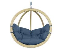 Amazonas Globo Wooden Hanging Egg Chair Brisa Blue