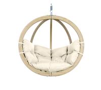 Amazonas Globo Wooden Hanging Egg Chair Cream Natura