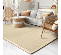 Amazonas Premium Sisal Rug, Natural Fibre Area Rug with Cotton Border, Non-Slip Carpet Rug for Living Room, Bedroom, Hallway (Natural, 70 x 130 cm)