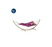 Amazonas Star Single Hammock & Wooden Stand Set - Weatherproof, Spreader Bar in Pink amazonas Pink