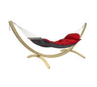 Amazonas The Fat Padded Hammock & Wooden Stand Set - Red