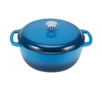 AmazonBasics Enameled Cast Iron Casserole Dutch Oven - 5.67 L, Blue