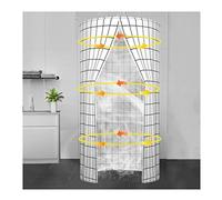 AmazonBasics Shower Curtain Round Polyester Hanging Thermal Insulated Double Zipper, Cold Insulation Portable Corner Shower Curtain, Hanging Privacy Tent, W 39" x L 79"