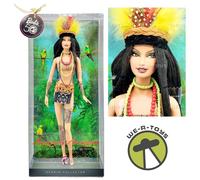 Amazonia Barbie Dolls of the World South America Pink Label 2008 Mattel P4754