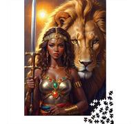 Amazonian Queen Warrior 1000 Pieces Classic Jigsaw Puzzle Sturdy Cardboard for Adults Kids 8-12 Home Decor Wall Art Indoor Leisure Mind Challenge Puzzle 70x50cm/1000pcs
