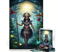 Amazonian Warrior in Jungle Jigsaw for Teenagers 1000 Pieces Mind Exercise Soft Distraction Exact Cut (50x75cm)